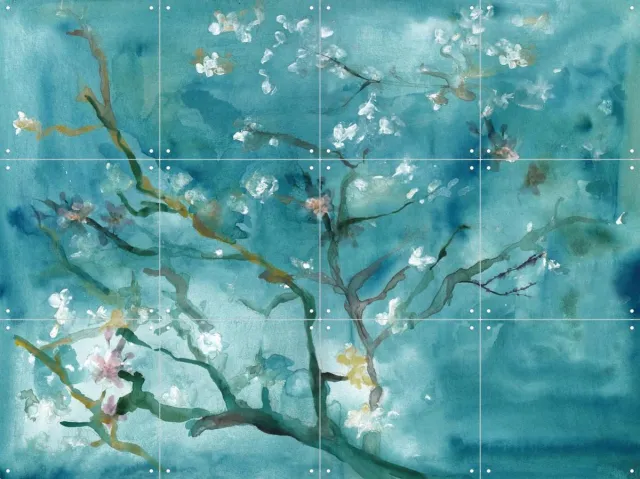 IXXI Almond Blossom, Victoria Verbaan & Van Gogh 21st Century - 80 x 60 cm - Grote wanddecoratie en posters - Aquarel, Impressionisme, Klassiek Warme kleuren / Blauw