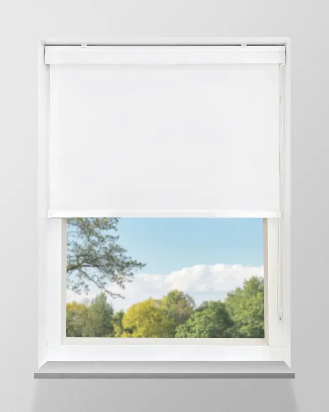 Raamdecoratiemagazijn.nl Rolgordijn Lichtdoorlatend - Wit - 152x240cm - Full Colour - Met Cassette - Op