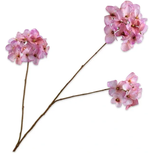 Buitengewoon Boet Kunstbloem Hortensia Roze - 85 cm