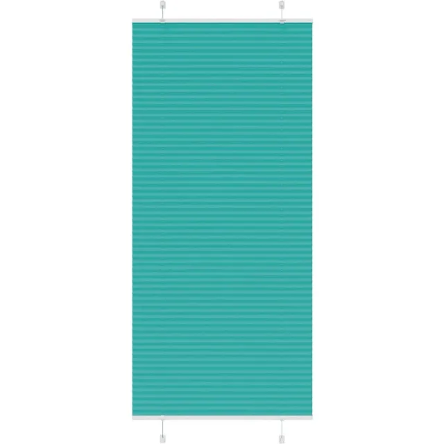 vidaXL Plissé - rolgordijn - 85x200 - cm - stofbreedte - 84,4 - cm - petrol - groen petroleumgroen