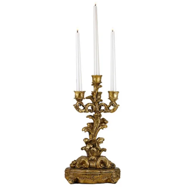 Goodwill Kaarsenhouder Bladeren - H 40.5 Cm goud