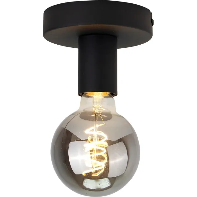 Chericoni Verlichting Chericoni Basic Plafondlamp - 1-lichts - Zwart - Metaal