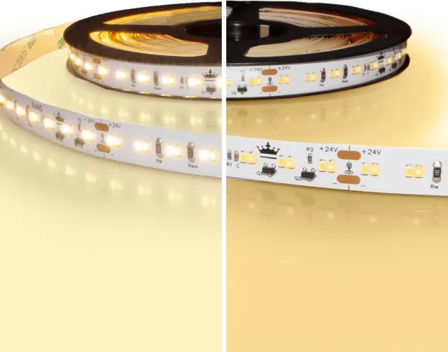RexTech 5 meter led strip IP20 24V - dim to warm - 224 leds p/m warm wit