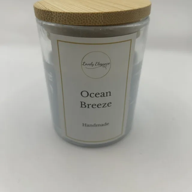 Lovely Elegance Handgemaakte Geurkaars Oceaan Breeze - Duurzaam Blauw