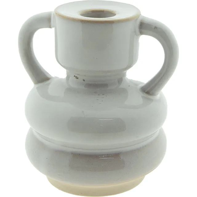 Clayre & Eef Kandelaar 9 cm Beige Porselein
