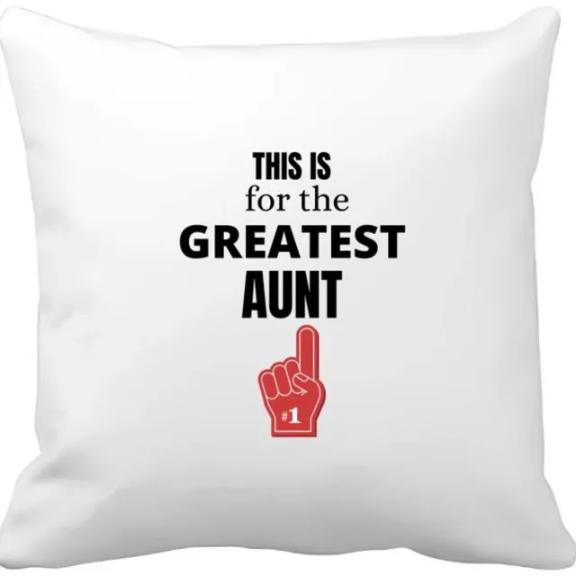 Akyol this is for the greatest aunt Kussen hoes - Tante - tante - verjaardag tante - cadeautje - kado - geschenk - 40 bij 40 cm Multicolor