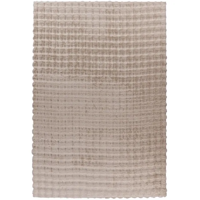 Dutch XXL Hoogpolig Vloerkleed | Tapijt | Hailey | Blokken | Beige | 200x290 cm