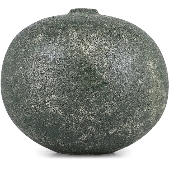 Fameilleur vaas 23xH20cm groen Bullet - keramieken decoratieve bloemenvaas, voor bloemen, takken en droogbloemen, woondecoratie voor modern interieur, mooi als cadeau
