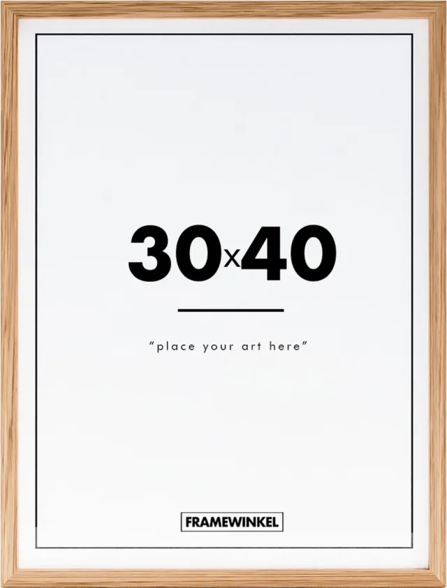 Fotolijst - Framewinkel - Premium Hout - Fotomaat 30x40 cm - Posterlijst - Fotolijstje - Eik