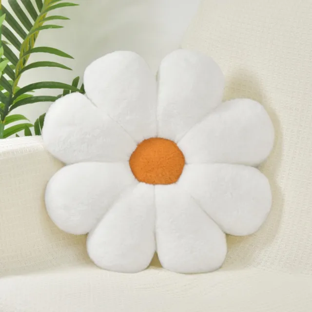 Ibenzoa Pluche Bloemvormig Zitkussen voor Sfeervolle Woon- en Slaapkamerdecoratie wit