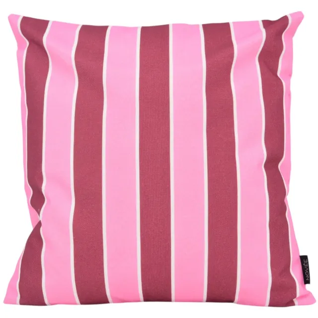 NOVÉE Sunset Stripe Pink - Outdoor Kussenhoes | 45x45 cm | Katoen/Polyester Roze
