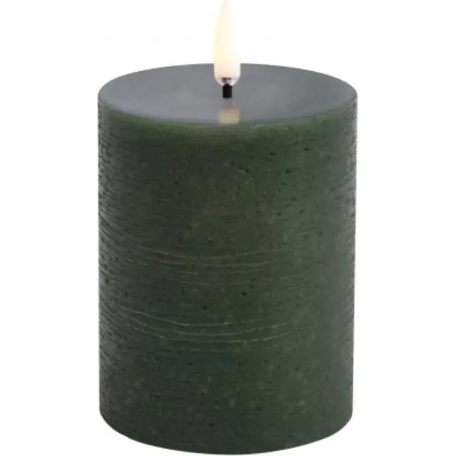 Uyuni led-kaars Rustic 7,8 x 10cm olive green Olijf groen