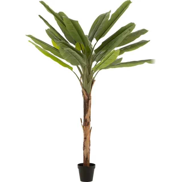 J-Line bananenboom - kunststof - groen/bruin