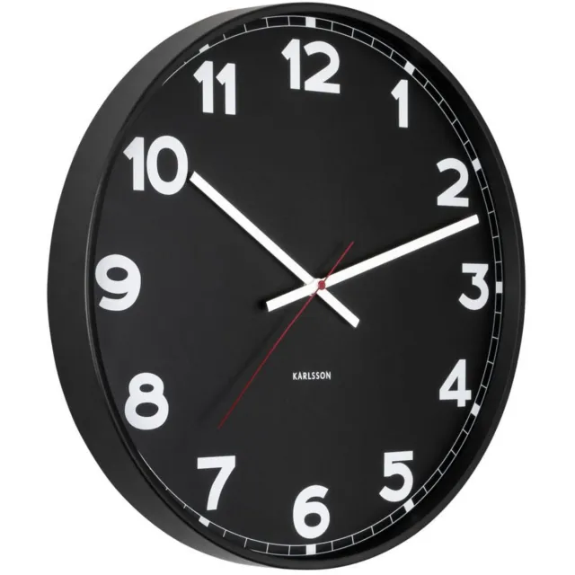 Karlsson Wandklok New Classic - Medium - Zwart - Ø40,6cm - Modern