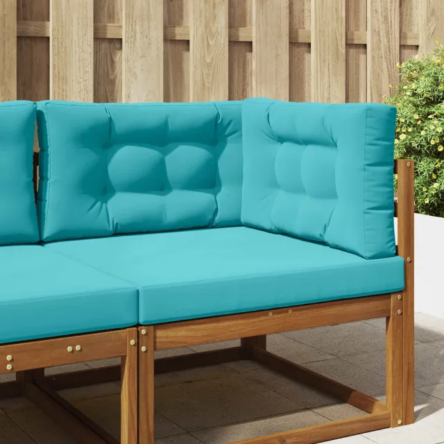 vidaXL Buiten bankkussen Stof Turquoise 80 x 80 cm
