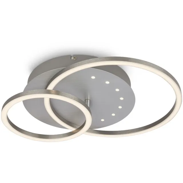 B.K.Licht BRILONER - Plafondlamp - 3773019 - Zwenkbaar - Warm wit 3000K - Geheugenfunctie - Puntjes en frame afzonderlijk schakelbaar - 40 x 30 x 7,5 - Aluminiumkleurig aluminiumkleuren