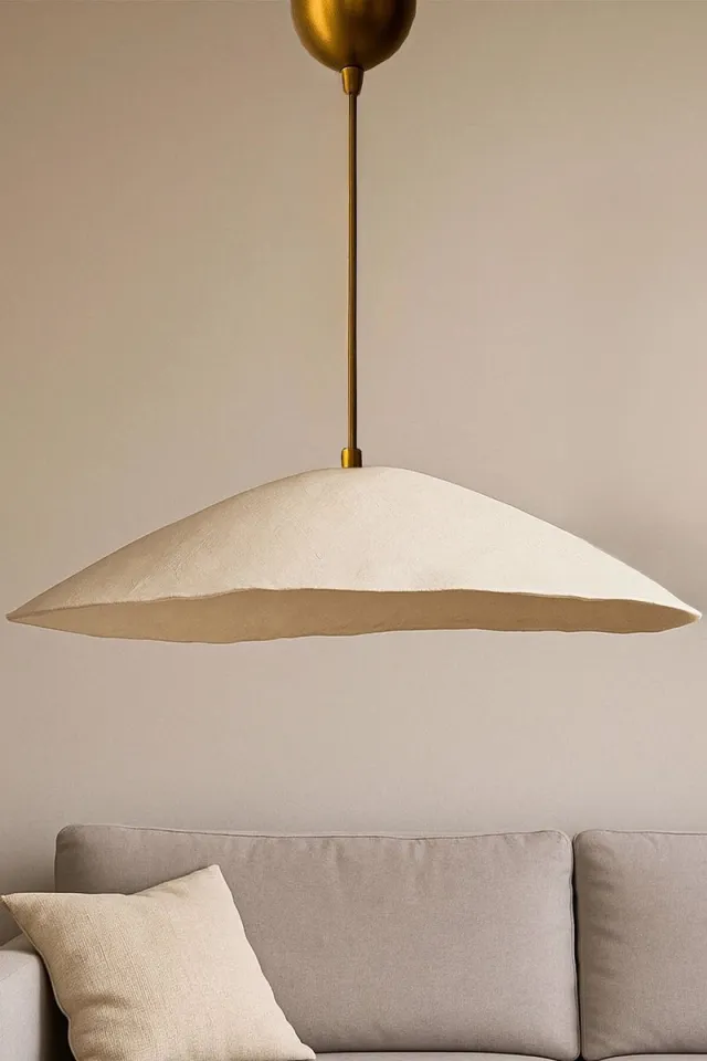 Opviq Asir - Kroonluchter - Goud, Crème - METALEN BEHUIZING - 61 x 32 x 30 cm