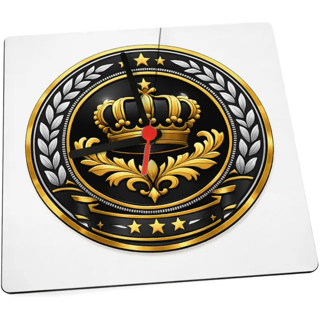 Mr Cadeautjes Klok 19 x 19 - design Koninklijk compliment voor een andere rol binnen het gezin | cadeau Wit
