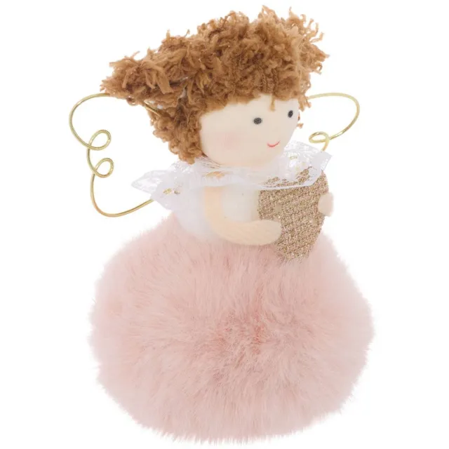 Atmosphera Créateur d'intérieur® Kerstboomversiering 'fee' met pompon van textiel, 11 cm Rose