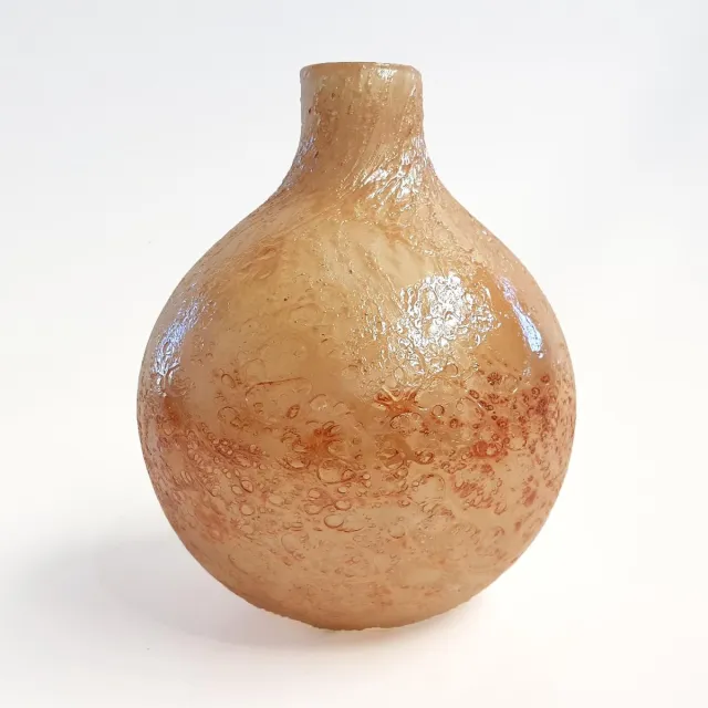 Colmore Vaas - handgemaakt glas - oranje - 16 x 21 cm hoog
