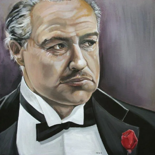 Passionforart.eu Don Corleone 1 - Marlon Brando - The Godfather - Poster - 70 x 70 cm Full colour