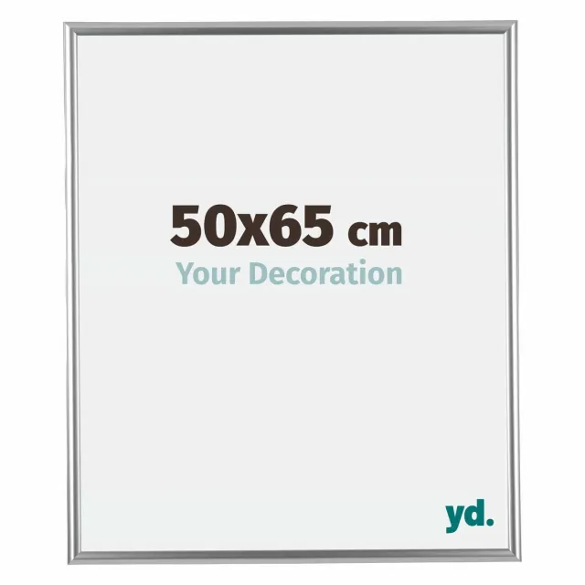 yd. Your Decoration - Fotolijst 50x65 cm - Kunststof - Zilver - Bordeaux