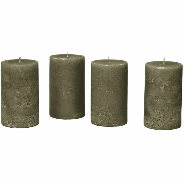 Loberon Kaars set van 4 Braga groen