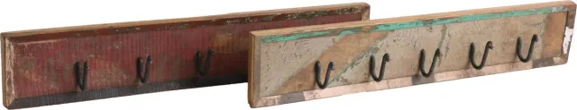 Raw Materials Scrapwood Kapstok - 5 Haken - 80x3x13 cm - Gerecycled hout Verschillend