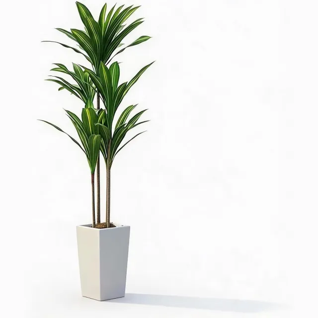 HOERFURIY Kunst Reizigerspalm 1 stuk - 4.8FT Met Natuurlijke Houtstam - Wit Pot Met Steentjes groen