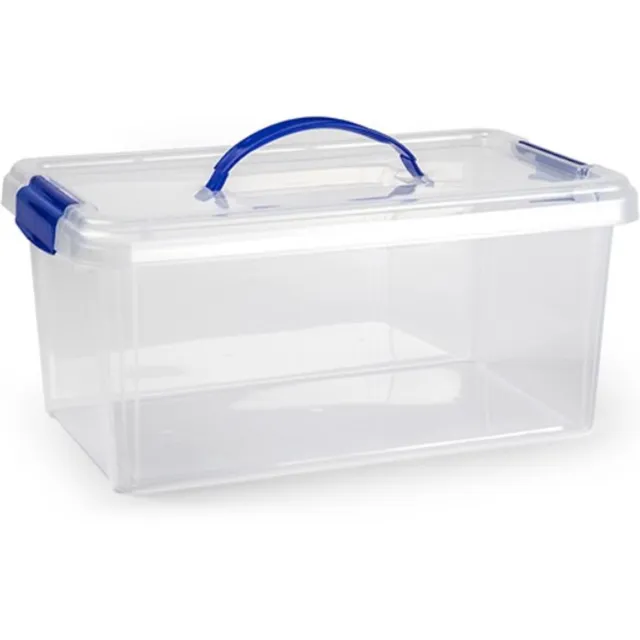 PLASTICFORTE Plastic Forte Opslagbak - met deksel - 10 liter - transparant - Opbergbakken - 38,5 x 23 x 17,5 cm