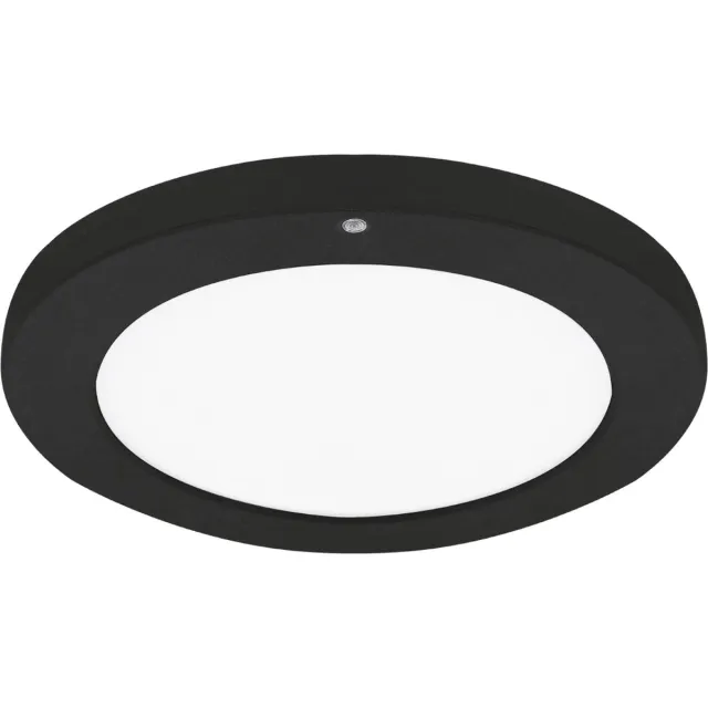 STRÜHM OLGIERD - LED Plafondlamp met Bewegingssensor + Dag en Nacht Sensor - 18W - 2310 Lumen - Aanpasbare Kleur CCT - 360° Zichthoek - Opbouw/Inbouw - Rond - Mat Zwart - 225 mm