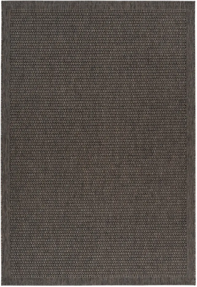 Padiro stijlvol platgeweven vloerkleed - donkerbeige - modern effen ontwerp - voor binnen en buiten - voor vloerverwarming - van polypropyleen en synthetische vezels