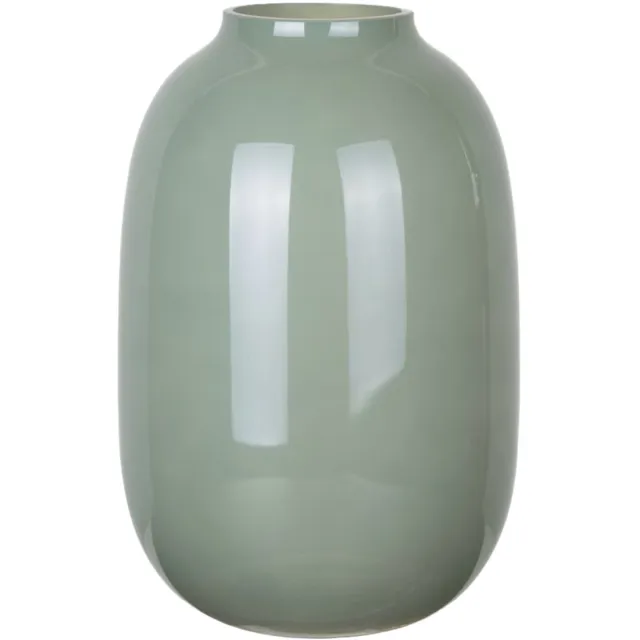 Mega Collections Bloemenvaas Oval Beauty - jade groen - glas - D17 x H25 cm