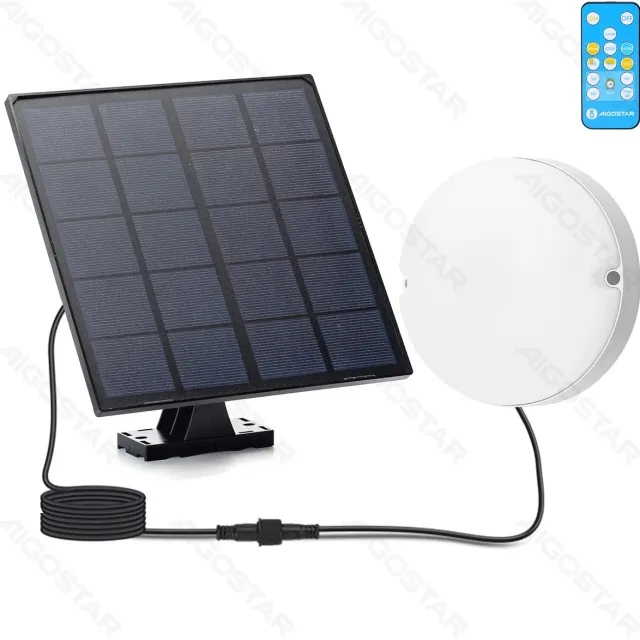 Agiostar LED Solar vochtbestendige plafondlamp 50W 3000K/4000K/6500k zwart