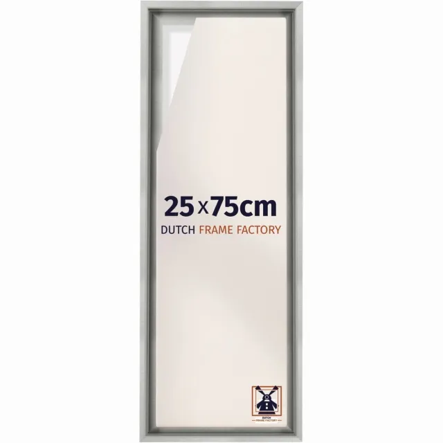 Dutch Frame Factory Baklijst 25x75 cm - Zilver Mat - Geschikt voor Canvasdoek - MDF Baklijst Lausanne