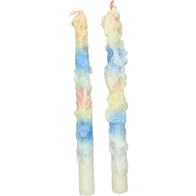 HD Collection Dinerkaars (set 2 Stuks) Drip - Wax - 26 cm hoog Multi