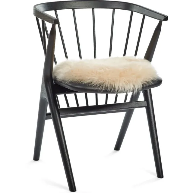 Sheepskin House Langharige Schapenvacht Stoel Cover - D38 cm Light Honey