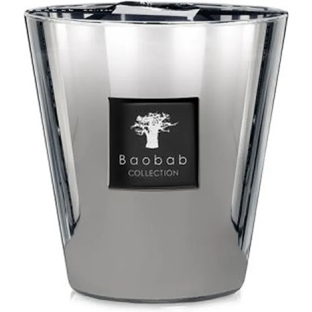 Baobab Collection Platinum Exclusive - Luxe Geurkaars 24cm Zilverkleurig