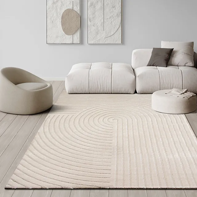 the carpet Knight - Modern vloerkleed, kortpolig, 3D-effect, elegante structuur, beige, 200 x 290 cm