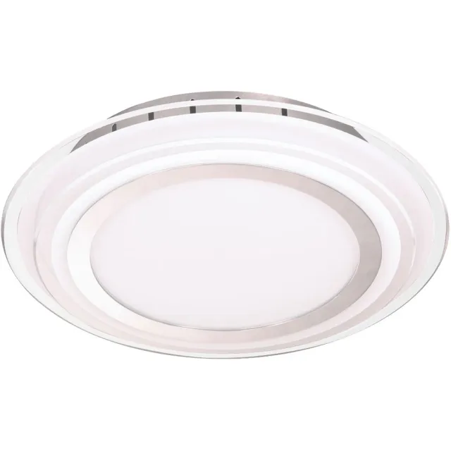 Wofi Design LED plafondlamp chroom glas eetkamer spot halverlichting rond WOFI 9276.01.01.0300 Wit