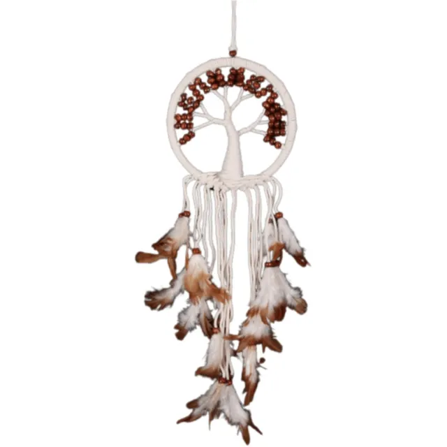 Ruben Robijn Dromenvanger - Tree of life bruine kralen 9cm - Dreamcatcher n.n.b