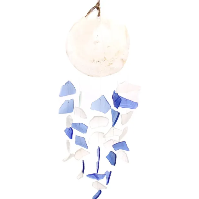 Ancient Wisdom Copis & Glass Drop - Blue & White Glass multicolor