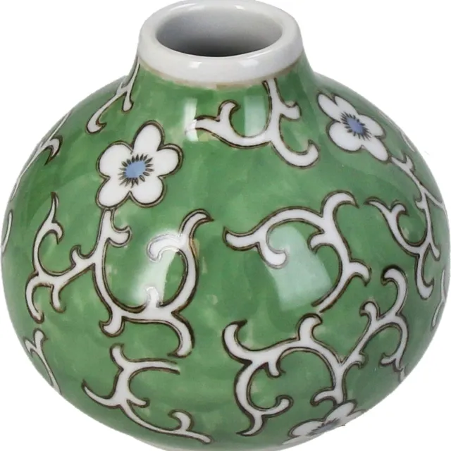 HD Collection Vaas Porselein Groen 11,5x11,5x10,5cm Green