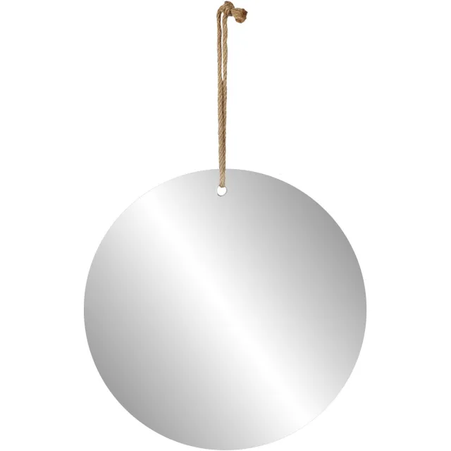 Natural Living spiegel - moderne look - rond - naturel - jute touw - D30 cm natuurlijk