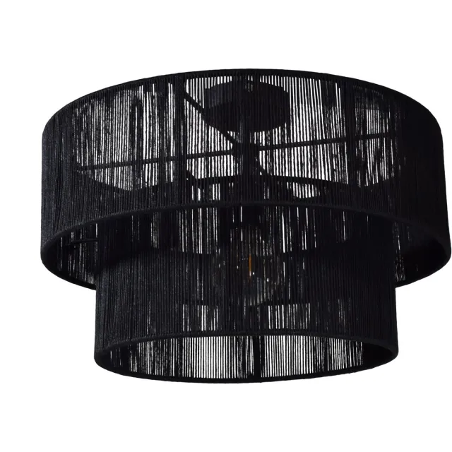 Urban Interiors Plafondlamp - Diro zwart Jute - Ø45