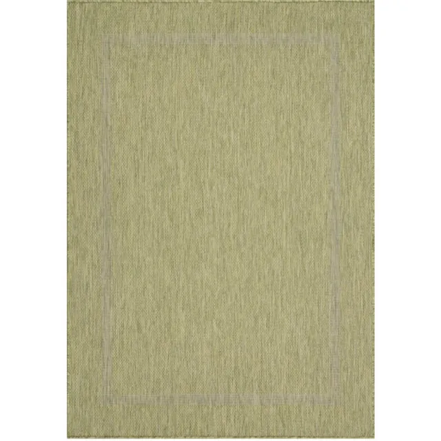 Ayyildiz Relax Vloerkleed – Groen – Laagpolig Kaderdesign – Voor Binnen & Buiten – 280x370 cm