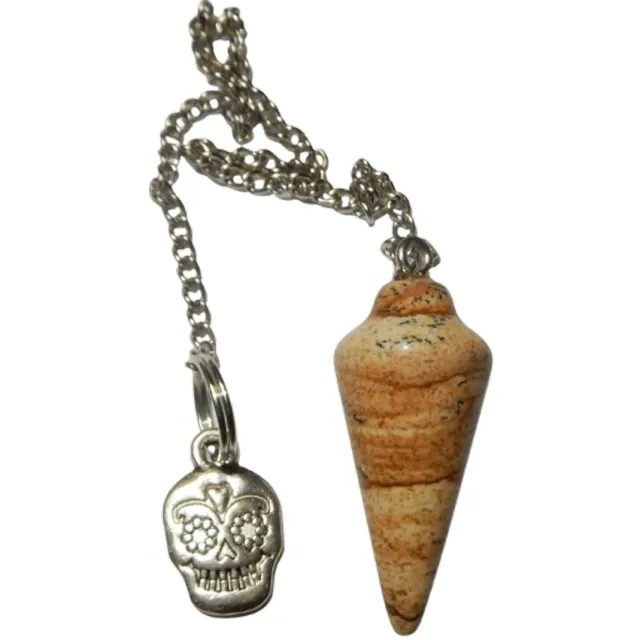 Shanna's Gems and more Pendel Jaspis Landschap oker geel