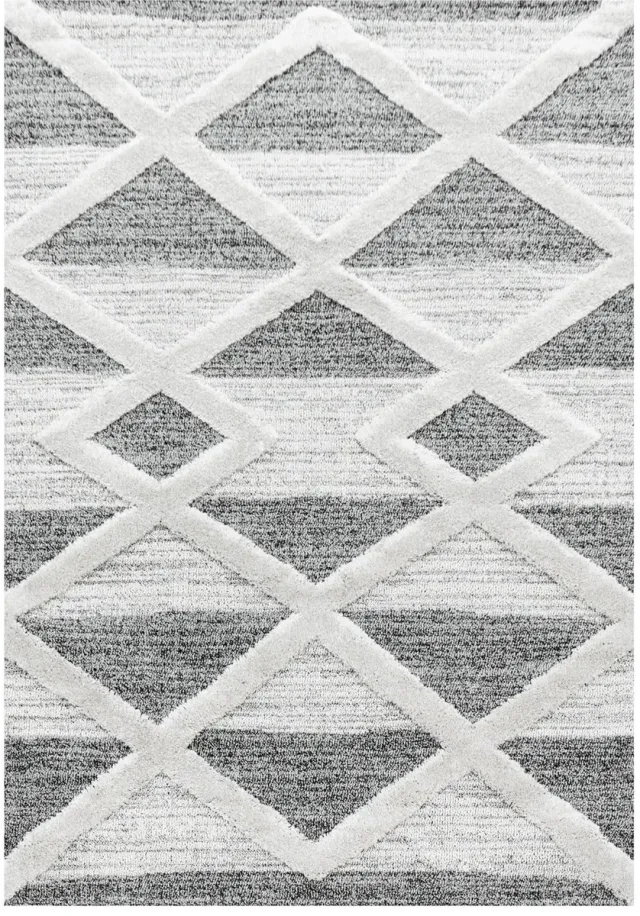 Dutch XXL Scandinavisch Vloerkleed | Tapijt | Pisa | Geometrisch | Grijs | 160x230 cm