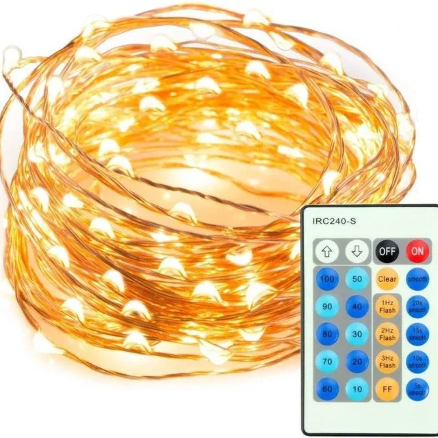 LEDmaxx 20 meter koperkabel met 200 leds incl. afstandsbediening
