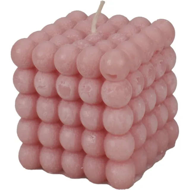Branded by Bubble kaarsje licht roze